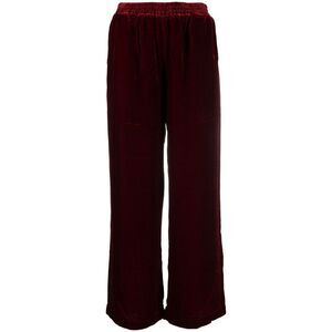 Goldhawk Women Velvet Wide-Leg Trousers